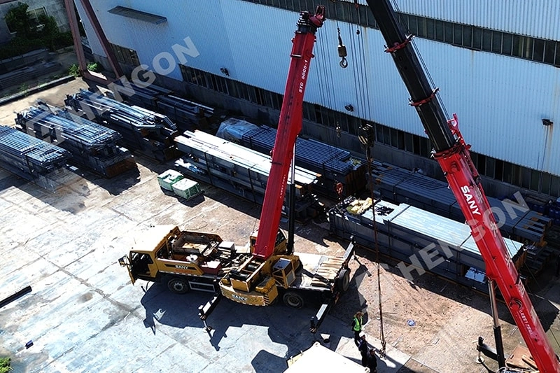 Hengon livre une structure en acier préfabriquée pour un projet de cimenterie aux États-Unis Hengon livre une structure en acier préfabriquée pour un projet de cimenterie aux États-Unis